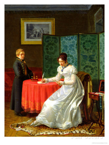 Woman writing a letter